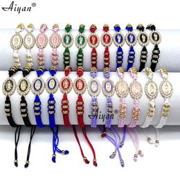 Bangle 12 Virgin Mary And Saint Jude Eyes Flat Drilled As Gifts And Prayer Have Exorcism Protection Function Many Color 230824