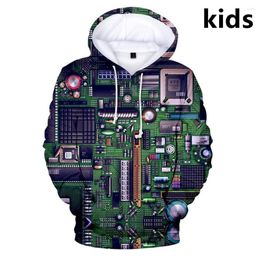 Men's Hoodies 3 To 14 Years Electronic Chip Clothing Kids Boys Girls Long Sleeve Sweatshirt Outerwear Casual Children Coats And Jacket