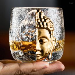 Wine Glasses Buddha Statue Glass Cup Ghost Master Tea Crystal Japanese Ceremony Set