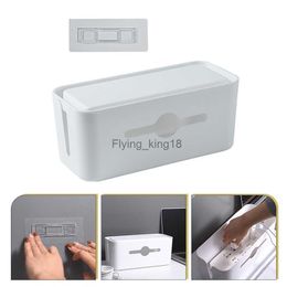 Plug Storage Box C Charging Cable Wire Organizer Case Cord Line Management Desktop Holder Abs Power Container HKD230812