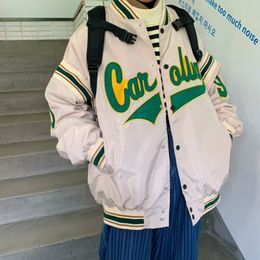 Men's Hoodies Sweatshirts American Retro Baseball Uniform Dad Y2K Jacket Female Harajuku Denim Street Trend Fashion Hip hop Loose Top 2023 Ins 230824