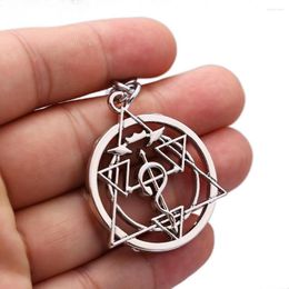 Keychains J Store 12Pcs/lot Fullmetal Alchemist For Fans 2 Colors Magic Circle Model Zinc Alloy Key Chain Ring Llavero Chaveiro