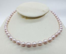 Choker Pearl Necklace 7-8MM Freshwater Classic Rice Grain Necklace. Give Your Wife The Gift 19"