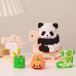 Toys Panda Model Build Kit National Treasure White Black Panda Duncks DIY Toy Building Blocks Toy For Children Swing Build Block Toy Lepin Brick Christmas Block