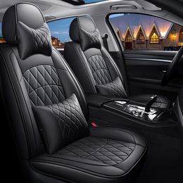 LUNDA PU Leather Seat Covers set For BMW e30 e34 x3 x5 x6 toyota Universal full Interior Accessories Protector Auto Car-Styling243S