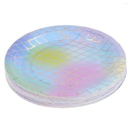 Disposable Dinnerware 24pcs Party Tableware Paper Glitter Plates For Shower Birthday Wedding ( 7 Inches )