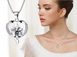 925 sterling silver Jewellery fashion women lovely beautiful pendant necklace Korean Jewellery whole itemZZ