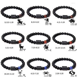 Link Bracelets Natural Stone Beaded Bracelet For Men With Twelve Constellations And Couples Handcrafted As Gift Jewellery