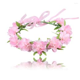 Hair Accessories Children's Headwear Seaside Vacation Fabric Scenic Area Girl Ribbon Simulation Wreath