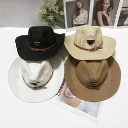 Womens Designer Ruffled Straw Hat Fashion Knitted Hat Cap For Men Woman Wide Brim caps Summer Bucket Outdoor Beach Hats 14 Styles230d