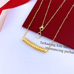 luxury design necklace jewelry for lover men women fashion pendant gold and rose plated love necklace couple gift