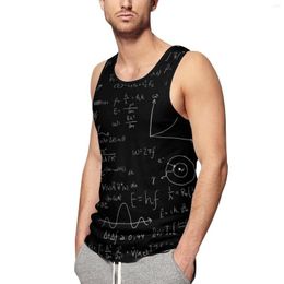 Mens Tank Tops Funny Math Top Men Quantum Physics Training Oversized Beach Muscle Custom Sleeveless Shirts