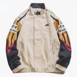 Men's Jackets American Embroidered Baseball Uniform For Men Punk Racing Varsity Jacket Couple Motorcycle Street Casual Loose Coats