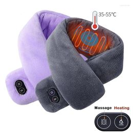 Bandanas 2023 USB Heated Scarf Women And Men Smart Heating Solid Color Vibration Massage Waterproof Winter Female283I