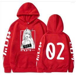 Men's Hoodies 2023 Anime Darling In The Franxx Hoodie Harajuku Zero Two Print Long Sleeve Sweatshirts Men/women Tops