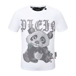 PLEIN BEAR T SHIRT Mens Designer Tshirts Brand Clothing Rhinestone PP Skulls Men T-SHIRT ROUND NECK SS SKULL Hip Hop Tshirt Top Tees 16587