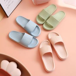 Slippers WDZKN Solid Colour Women Summer Home Concise Lightweight Soft Bottom EVA Bathroom Indoor Floor Mute Slides