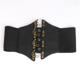 Belts Elastic Waist Belt For Women Ladies Dress Corset Fashion Female Stretch Strap With Alloy Buckle Prom Drop