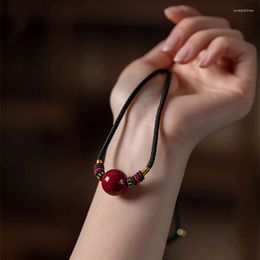 Pendants Cinnabar Clavicle Necklace Women's Purple Gold Sand Pendant For Men And Women