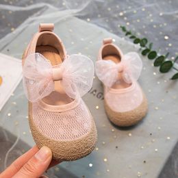 Sneakers Baby Girls Shoes Summer Kids Bowknot Lace Princess Spring Autumn Anti Slippery Children Comfortable Infant Casual 230823