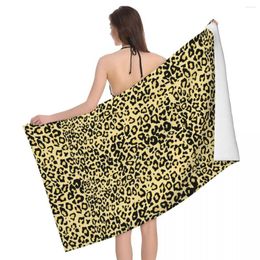 Towel Leopard Print Beach Towels Pool Large Sand Free Microfiber Quick Dry Lightweight Bath Swim