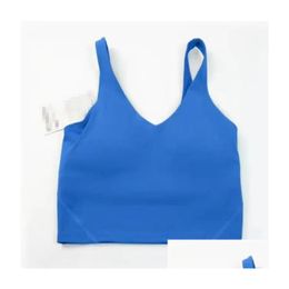 Yoga Outfit 2023Yoga Lu-20 U Type Back Align Tank Tops Gym Clothes Women Casual Running Nude Tight Sports Bra Fitness Beautif Underw Dhqwx