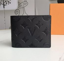 2023 Designer mens wallets luxury Multiple purses embossed flower letter Shadow credit card holders male fashion short money clutch bag
