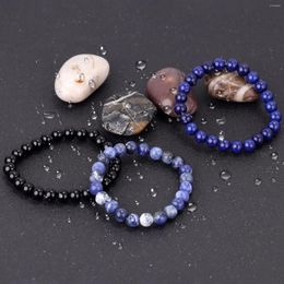 Strand Natural Stone Bracelet 3Pcs/Set For Men 8mm Beads Tibetan Buddha Wrist Chain Women Jewelry Gift Bracelets