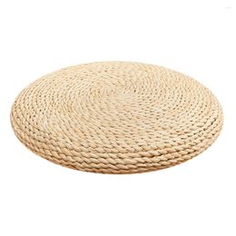 Pillow 30x30cm Woven Round Floor Pillows S Yoga Meditation Tatami Chair Pad For Home ( Light