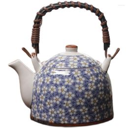 Hip Flasks Japanese-Style Loop-Handled Teapot Single Ceramic Large Capacity Tea Set With Philtre Screen 900ml