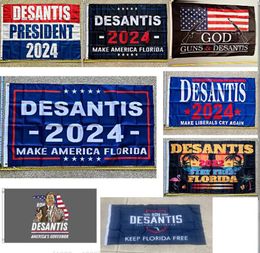 Ron Desantis for President 2024 Election USA Flag 90X150CM 3x5FT Make America Back Keep Florida Free Home Garden Banner Decorations in The US New