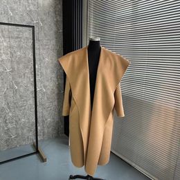 Max Cashmere Trench Coats Frauen Lange Manteldesigner -Mäntel Außenbekleidung Ladies Plus Size Coat Cashmere 2023 Herbst und Winter Neue Mid Länge Mantel