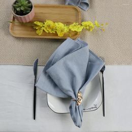 Table Napkin 4PCS Ramie Napkins Kitchen Tableware Durable Flax Towel For Dining Party Holiday Wedding Decoration Reusable Cloth Mat