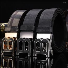 Belts Belt Men's Genuine Leather Automatic Buckle Young People Trend Business Casual Trouser For Jeans