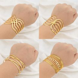 Bangle Arrival 18K Gold Color Dubai French African Women Bridal Wedding Party Charm Jewelry Accessories