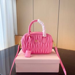 Pink Women Crossbody Shoulder Bags Camera Bag Handbag Large Capacity Leather Fashion Luxury Designer Handbag Shopping Bag Girl Purse
