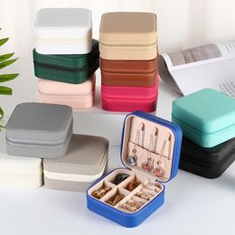Storage Boxes Bins Jewelry Storage Box Portable Jewelry organizations Earrings Necklace Ring Storage jewelry box Jewelers Leather Storage Box 230824