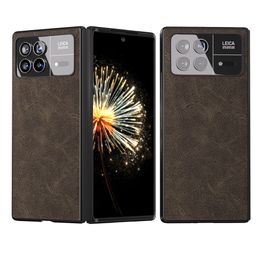 Abeel Litchi Leather Case for Xiaomi MIX Fold 3 2 Retro Business Armor Full Cover