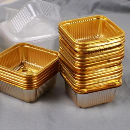 Take Out Containers Pie Disposable Plastic Cupcake Mooncake Tray Packaging Box Mousse Container Cake Holder