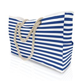 Evening Bags Oxford Beach Summer Vacation Shoulder Bag Fashion Print Large Capacity Hemp Rope Tote Waterproof Striped Travel 230823