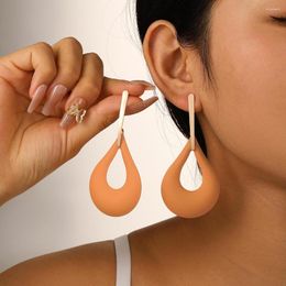 Hoop Earrings Drop Water Hollowed Out Fan Shaped Large Metal For Women Holiday Gift Fashion Jewellery Ear Accessories CE138