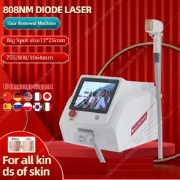 Hot Professional Permanent Hair Removal Ice Platinum Portable 808nm Diode Laser Wavelength Freezing Point Painless Machine For Salon Ce