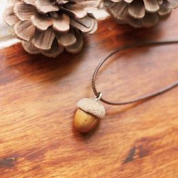 Pendant Necklaces Forest Elements Original Handmade Necklace Simple Wind Clavicle Chain Small Pine Cone Accessories Wholesale