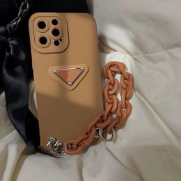 Phone Case With Chain Luxury Designer Classic Letter Mens Womens Shockproof Phones Cases High Quality For iPhone 14 13 11 12 pro G238243C3