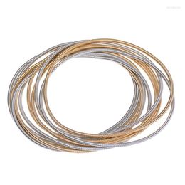 Charm Bracelets Retractable Carbon Steel Wire Spiral Spring Bracelet String Stackable Coil DIY 634D