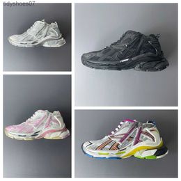 2023 Excelentes diseñadores Mujeres Hombres Balenciga Runner 7.0 Zapatos casuales París Transmitir Sentido Negro Blanco Rosa Deconstrucción Correr Senderismo Entrenadores 7