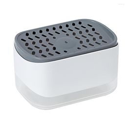Liquid Soap Dispenser Press-type Efficient Detergent Hollow Pump Sponge Large Automatic Plastic Container Box Kitchen