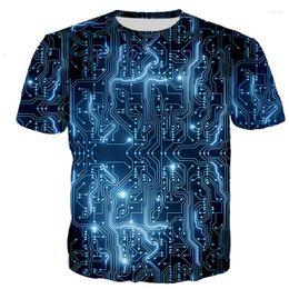 Men's T Shirts Electronic Chip 3D Printed T-shirt For Men And Women In Summer Fashion Casual Short Sleeve Harajuku Street T-shi