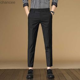 TFETTERS 2023 Brand Mens Four Seasons Casual Pants Men Seven Colors Polyester Business Mid Straight Ankle-Length Pants TrousersLF20230824.
