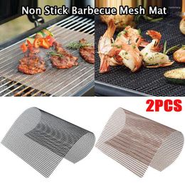 Tools Non-Stick High Temperature Resistant BBQ Grid Pad Barbecue Mesh Reusable Easily Cleaned Activities Cooking Pads Accessories